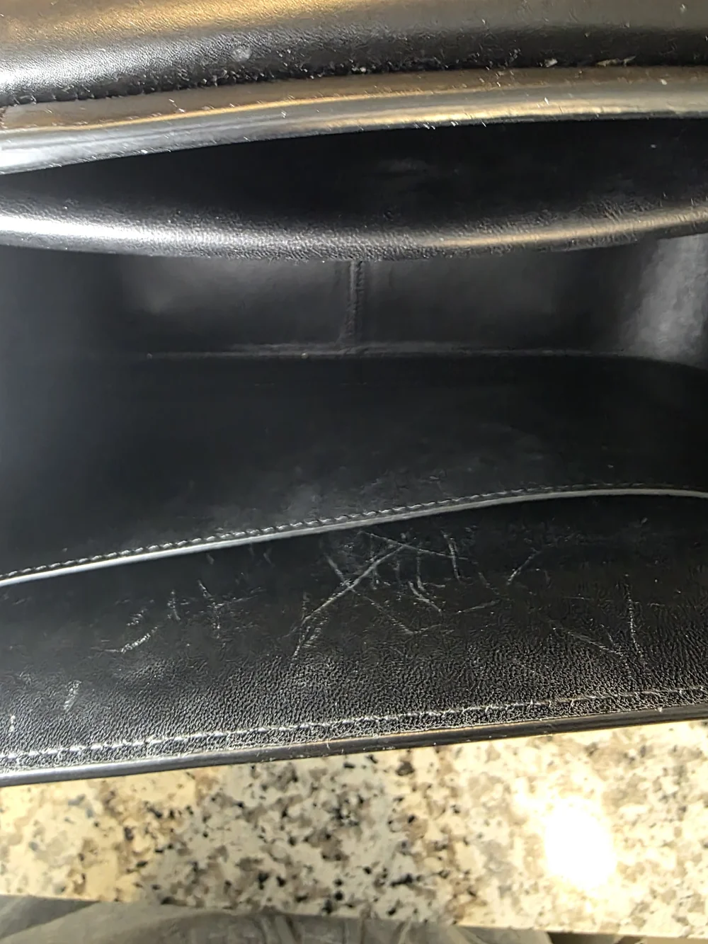 Versace Black Leather Satchel with Gold V Leaf Emblem